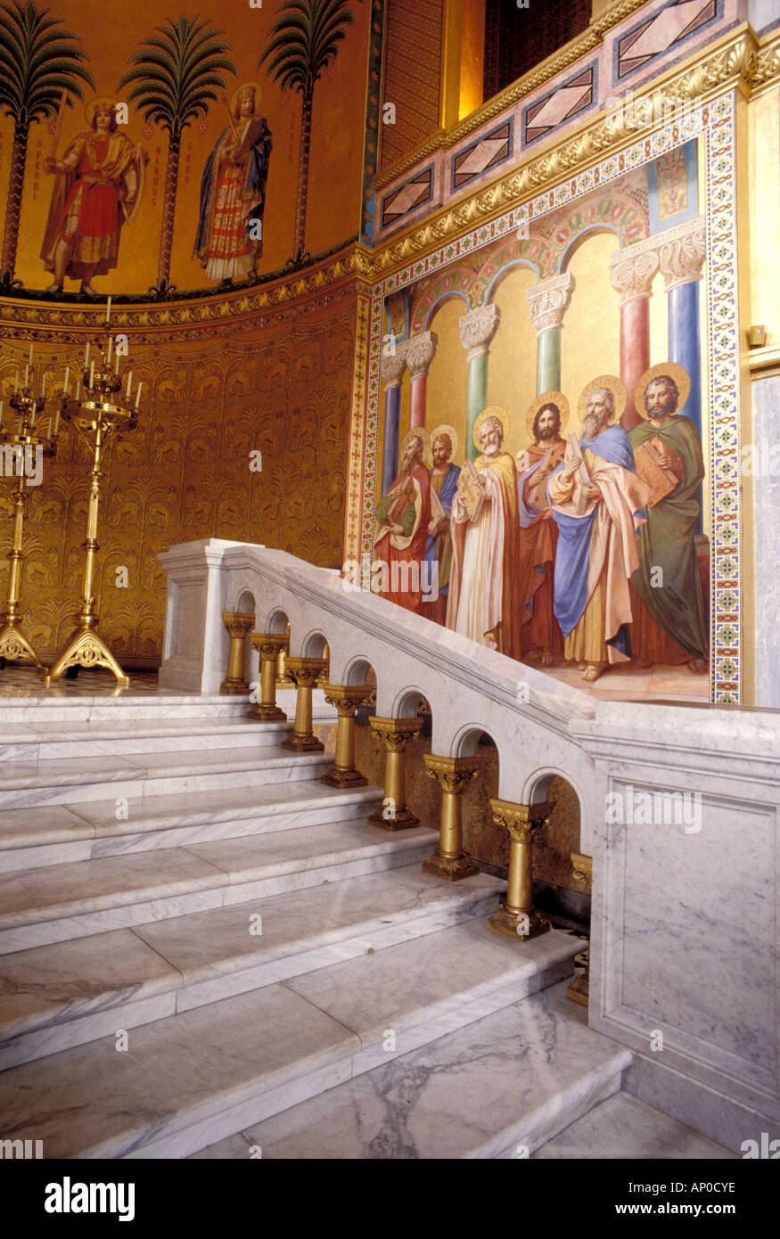 Europe, Germany, Bavaria, Neuschwanstein. Church interior Stock Photo