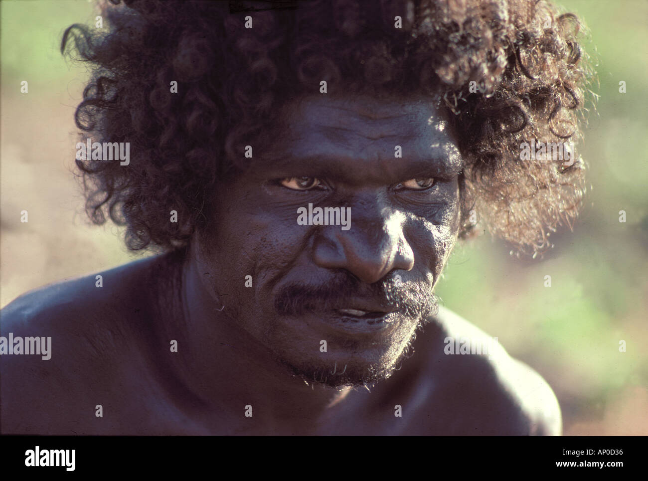 Famous Aboriginal artist George Milpurrurru central Arnhem land Australia Stock Photo