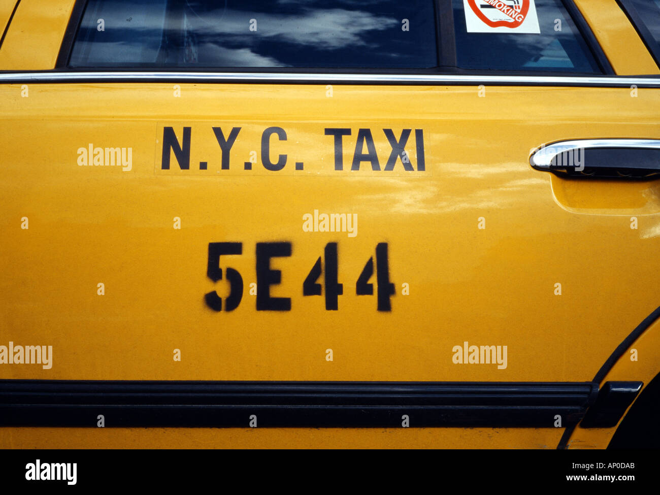 Yellow Taxi Cab Door New York City Usa Stock Photo 1445290 Alamy