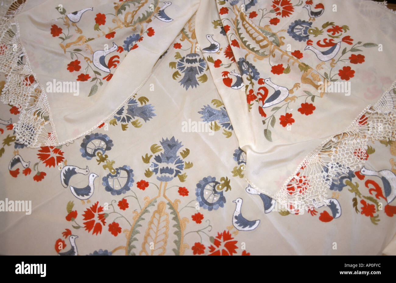 Europe, Greece, Eastern Thrace, Soufli. Silk showing silk