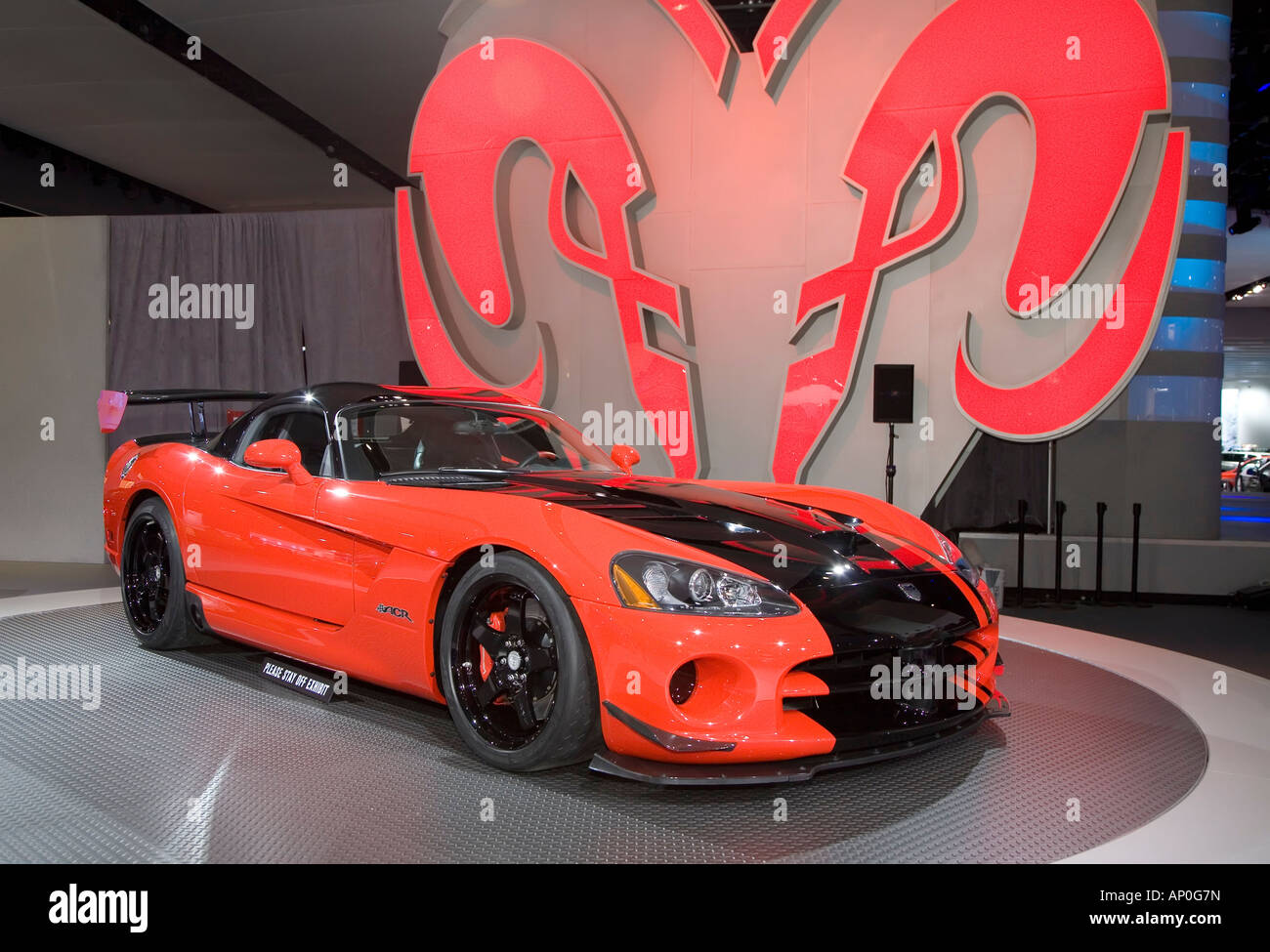 Detroit Michigan The Dodge Viper SRT 10 on display at the North American International Auto Show Stock Photo