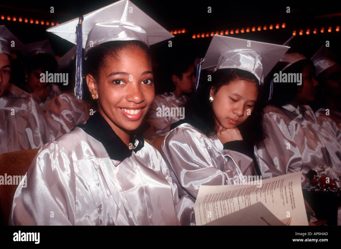 Students of LaGuardia High School in New York City at their Stock Photo