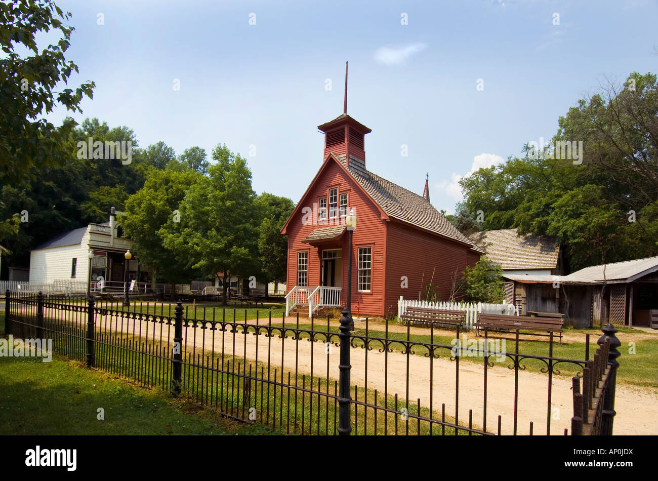 The Schoolhouse at Billie Creek Village Rockville Indiana Stock Photo