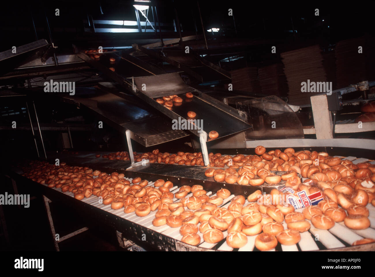 Machinery at the JJ Cassone Bakery in Port Chester NY Stock Photo