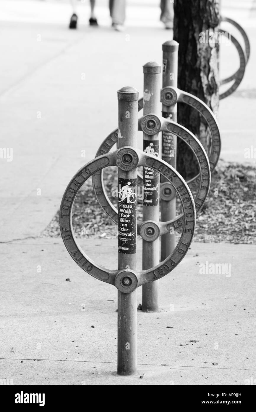 Bicycle racks Black and White Stock Photos & Images Alamy