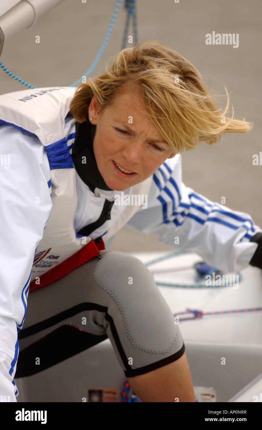Shirley Robertson, OBE, Olympic gold medalist in sailing Stock Photo