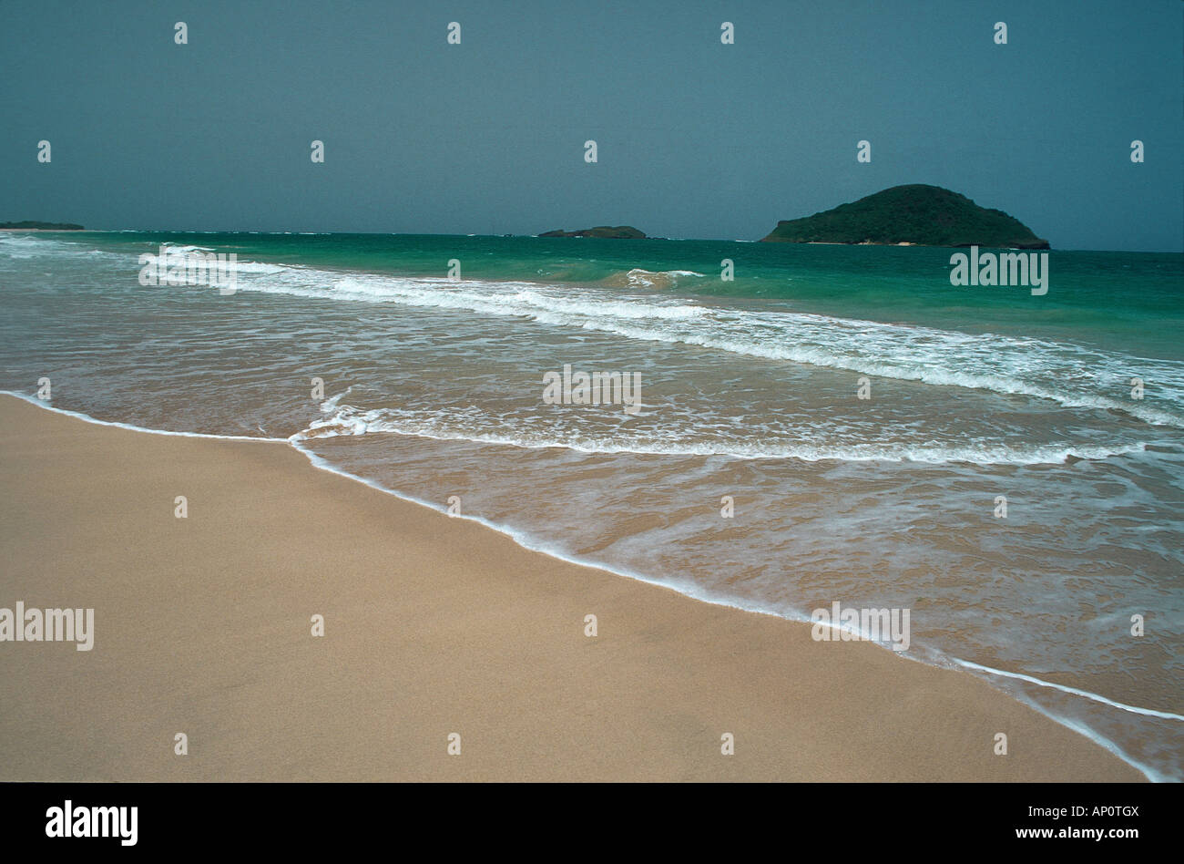 Beach near Pigeon Island, St. Lucia, Caribbean Stock Photo