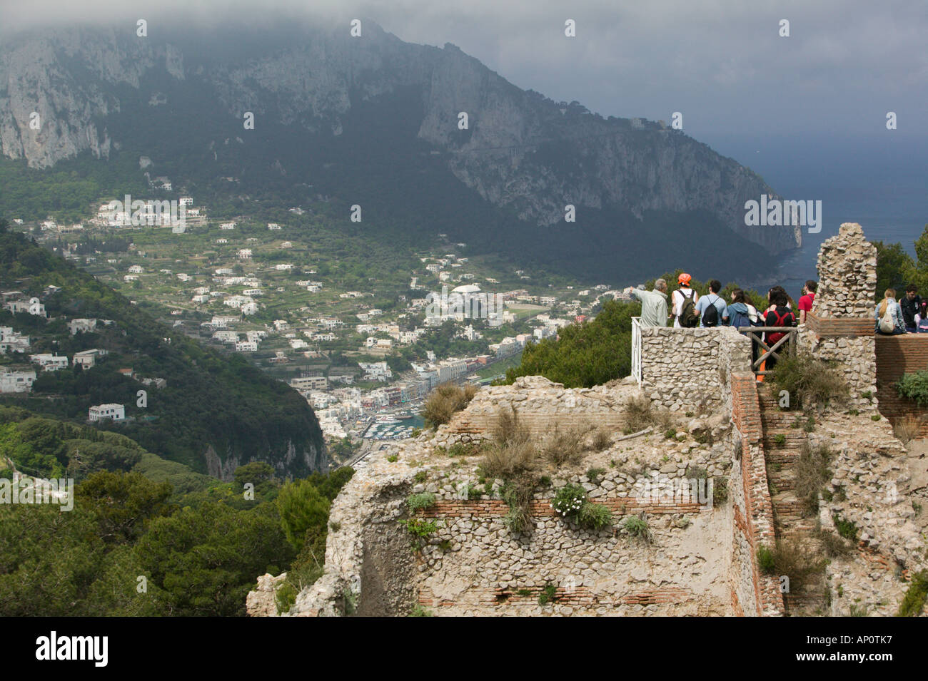 Italy Campania Bay Of Naples Capri Villa Jovis Ruins Of The Stock Photo Alamy
