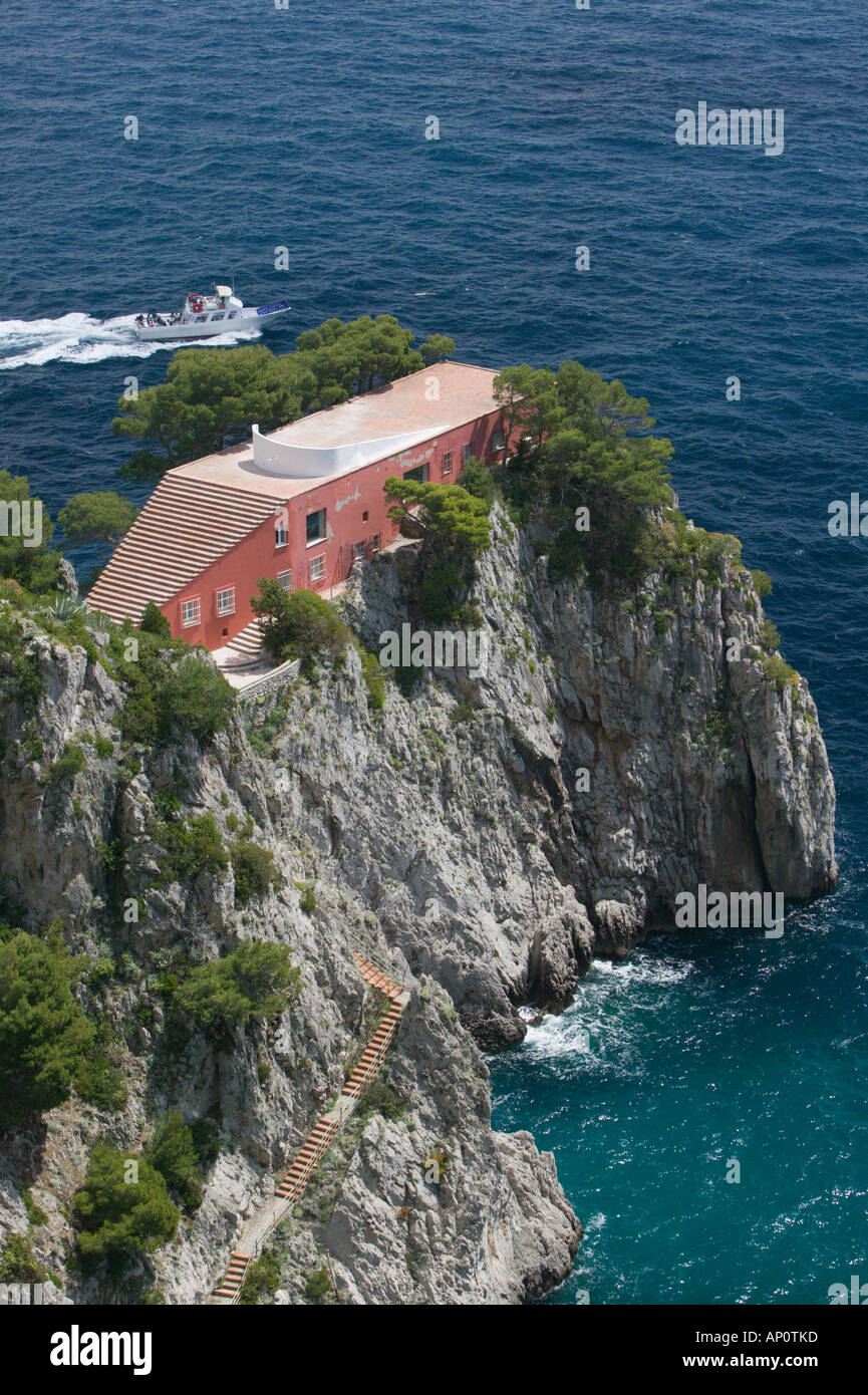 ITALY, Campania, , CAPRI. Punta Massullo, Casa Malaparte One, time home the writer Curzio Malaparte & Film set Stock Photo