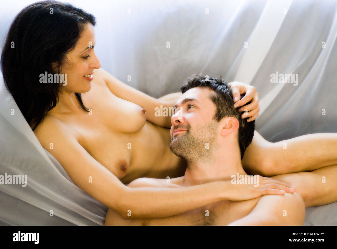 couple in naked naked couple in loving contact Stock Photo - Alamy