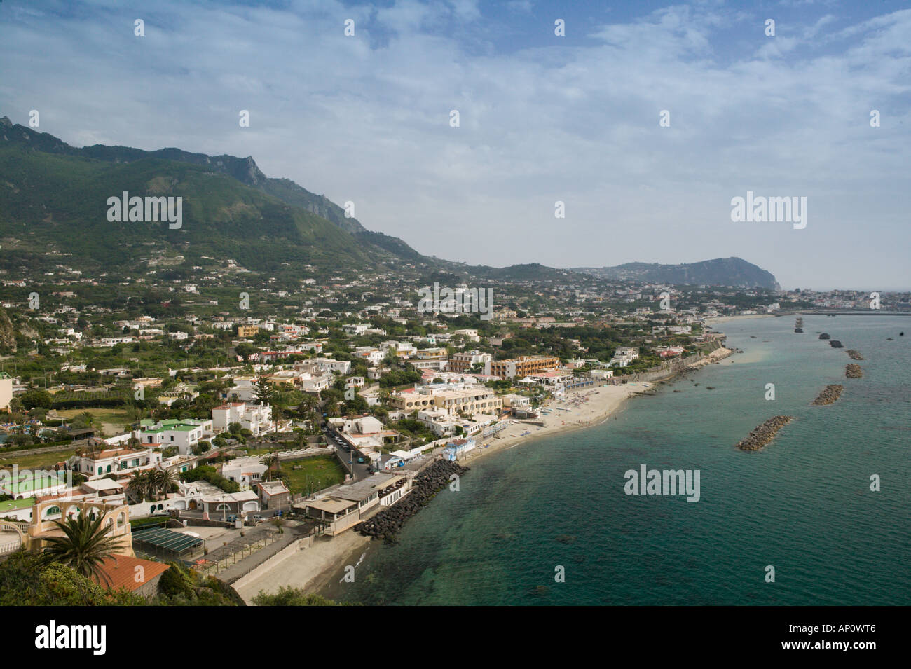 Italy Campania Bay Of Naples Ischia Forio View Of The