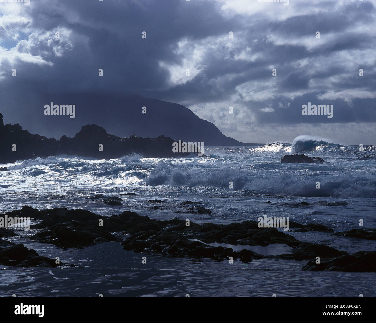 Rocky coast, El Hierro, Canary Islands, Spain Stock Photo