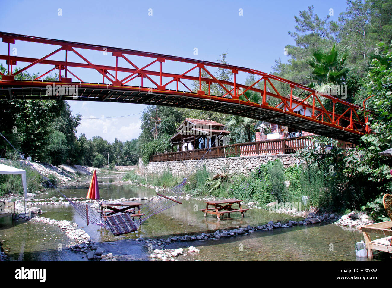 bridge over river adrasan turkey Stock Photo