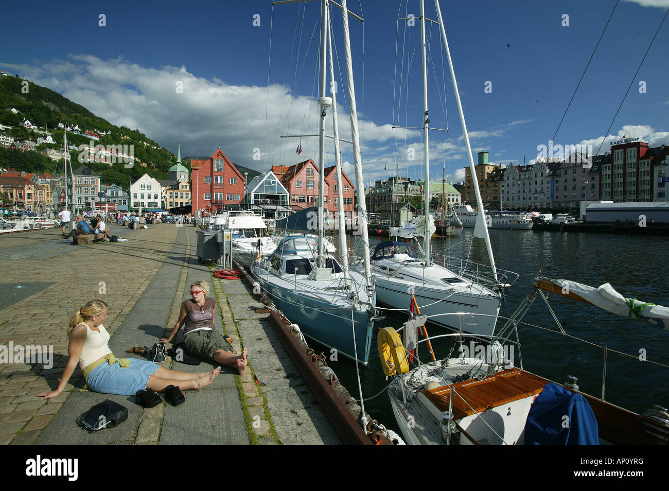 Vagen, Bergen, Hordaland, Norway Stock Photo