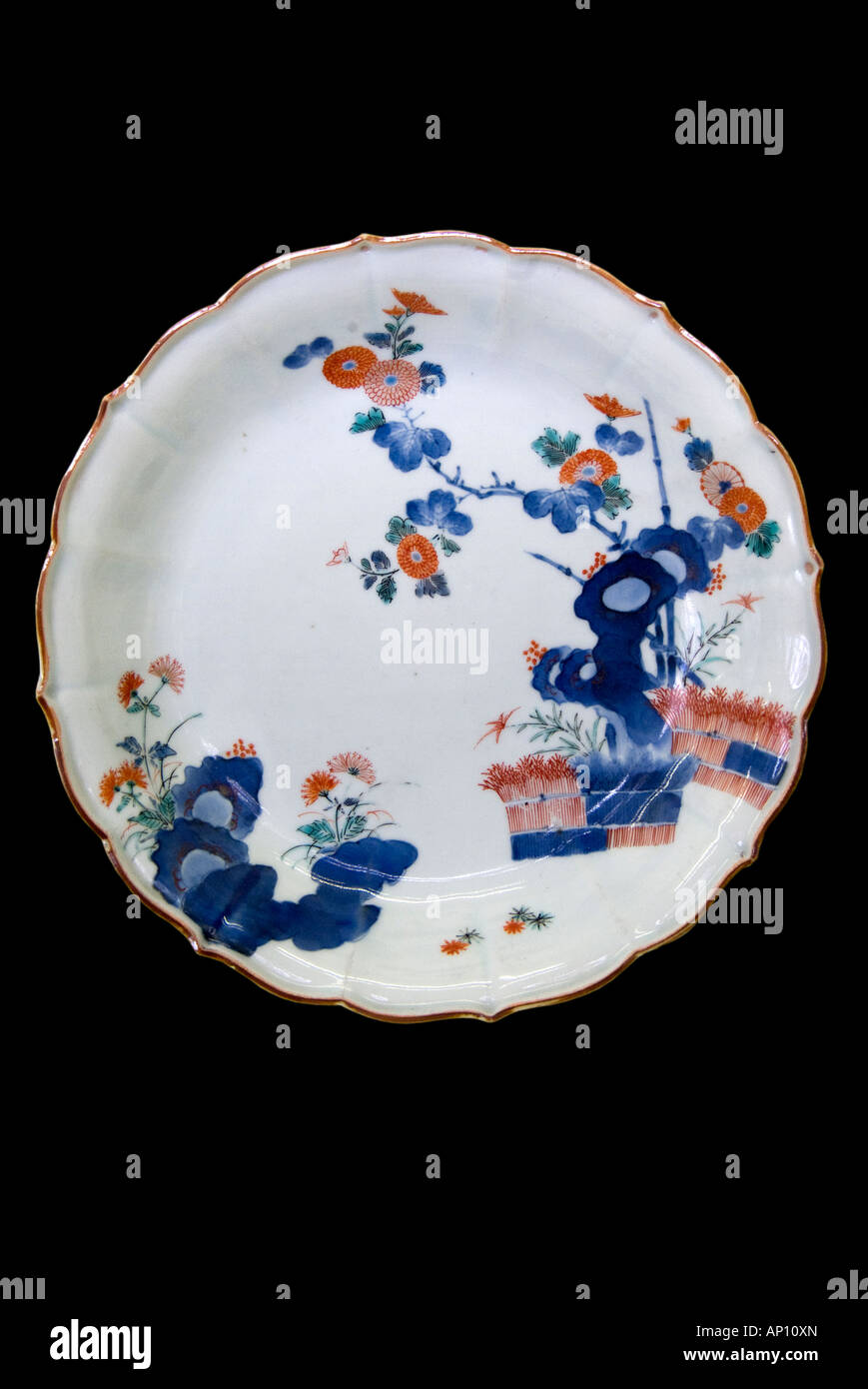 kakiemon imari edo period plate Japanese Japan  porcelain plate antique 1800 Japan Ceramic valuable expensive rare hand made stu Stock Photo
