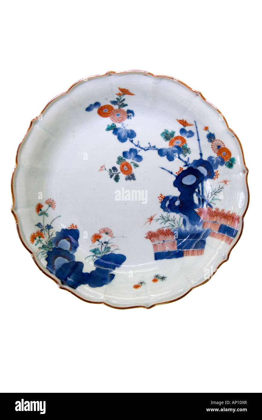 kakiemon imari edo period plate Japanese Japan  porcelain plate antique 1800 Japan Ceramic valuable expensive rare hand made stu Stock Photo