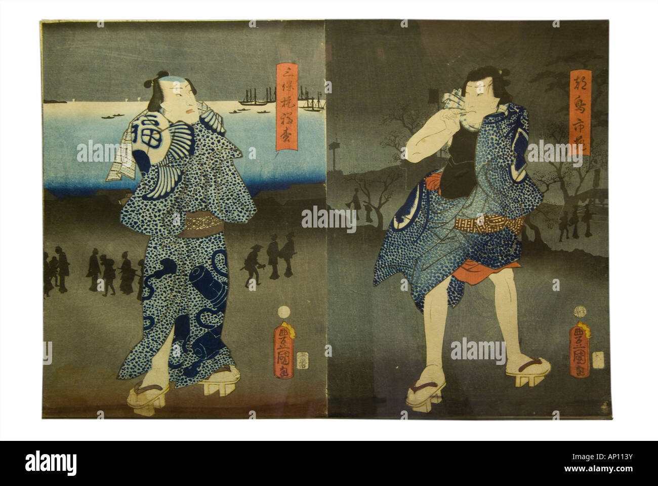 Toyokuni III popular prolific financially successful designer ukiyo-e 19th-century reputation exceeded contemporaries edo period Stock Photo