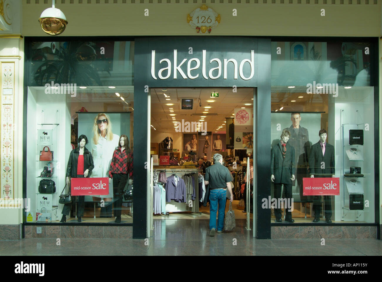 Lakeland Lake Land women ladies men gent clothing man male female jacket  coat trousers shirt modern trendy sale arndale centre M Stock Photo - Alamy