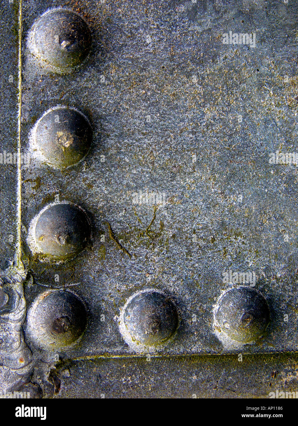 Metal sheet with studs Stock Photo