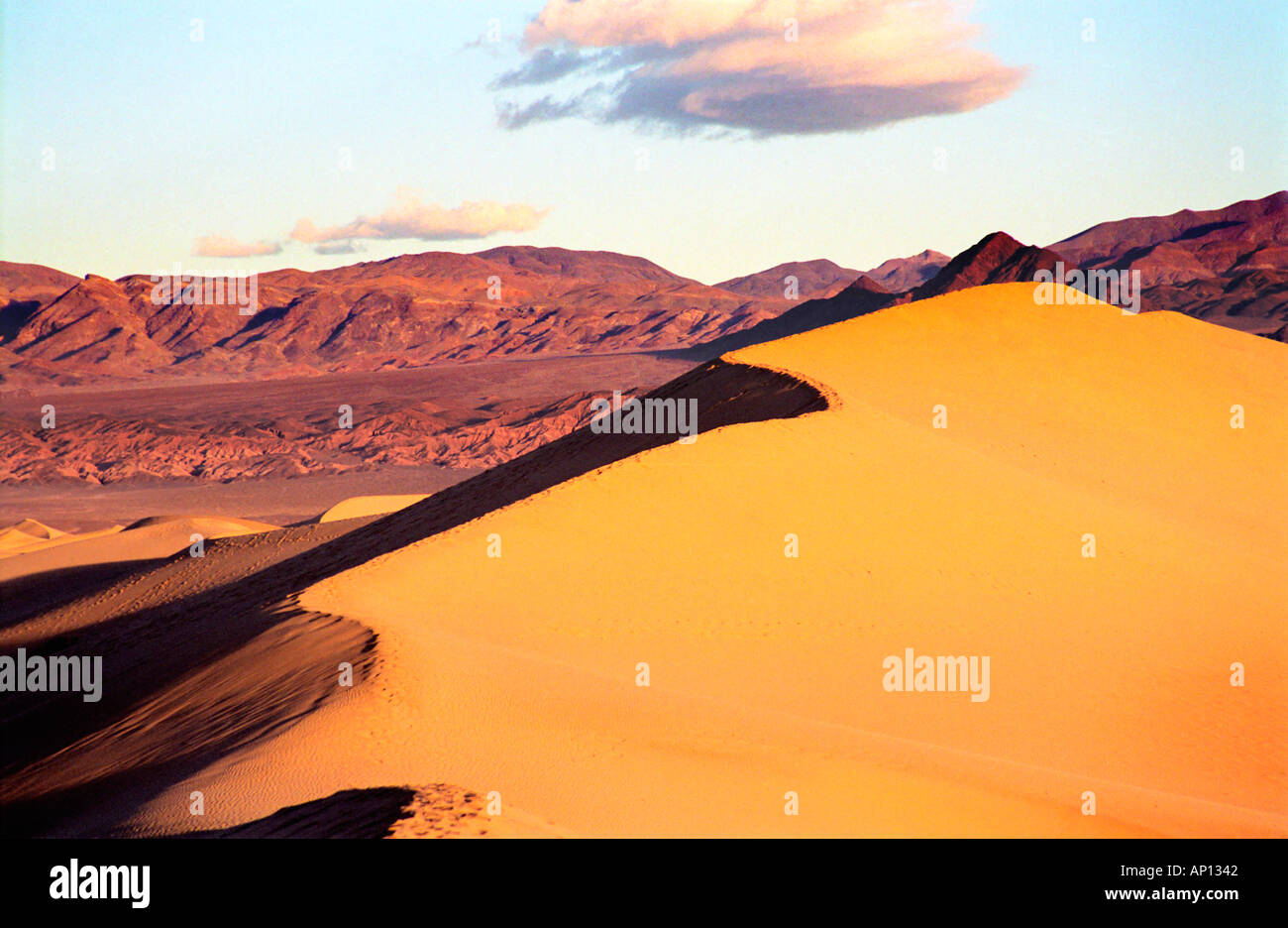 Sand dunes Death Valley California USA Stock Photo