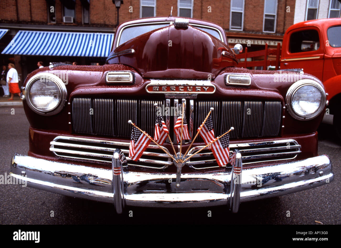 Classic Mercury car at American festival Stock Photo