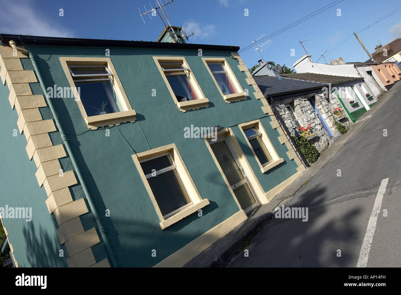 Cottages in Cong Co Mayo Ireland Stock Photo