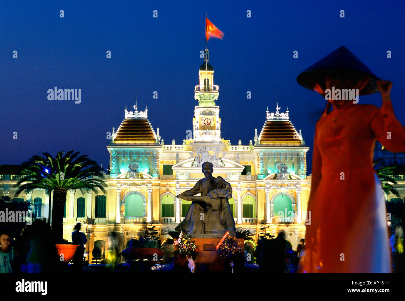 City Hall in Saigon, Ho Chi Minh City, Vietnam, Indochina, Asia Stock Photo