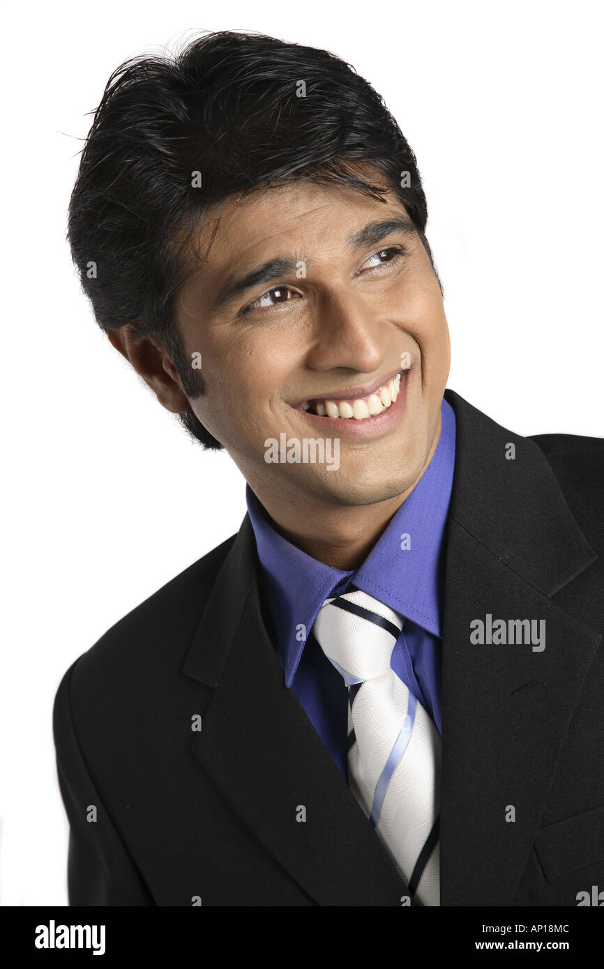 ANG200005 Smiling and looking to the side Stock Photo