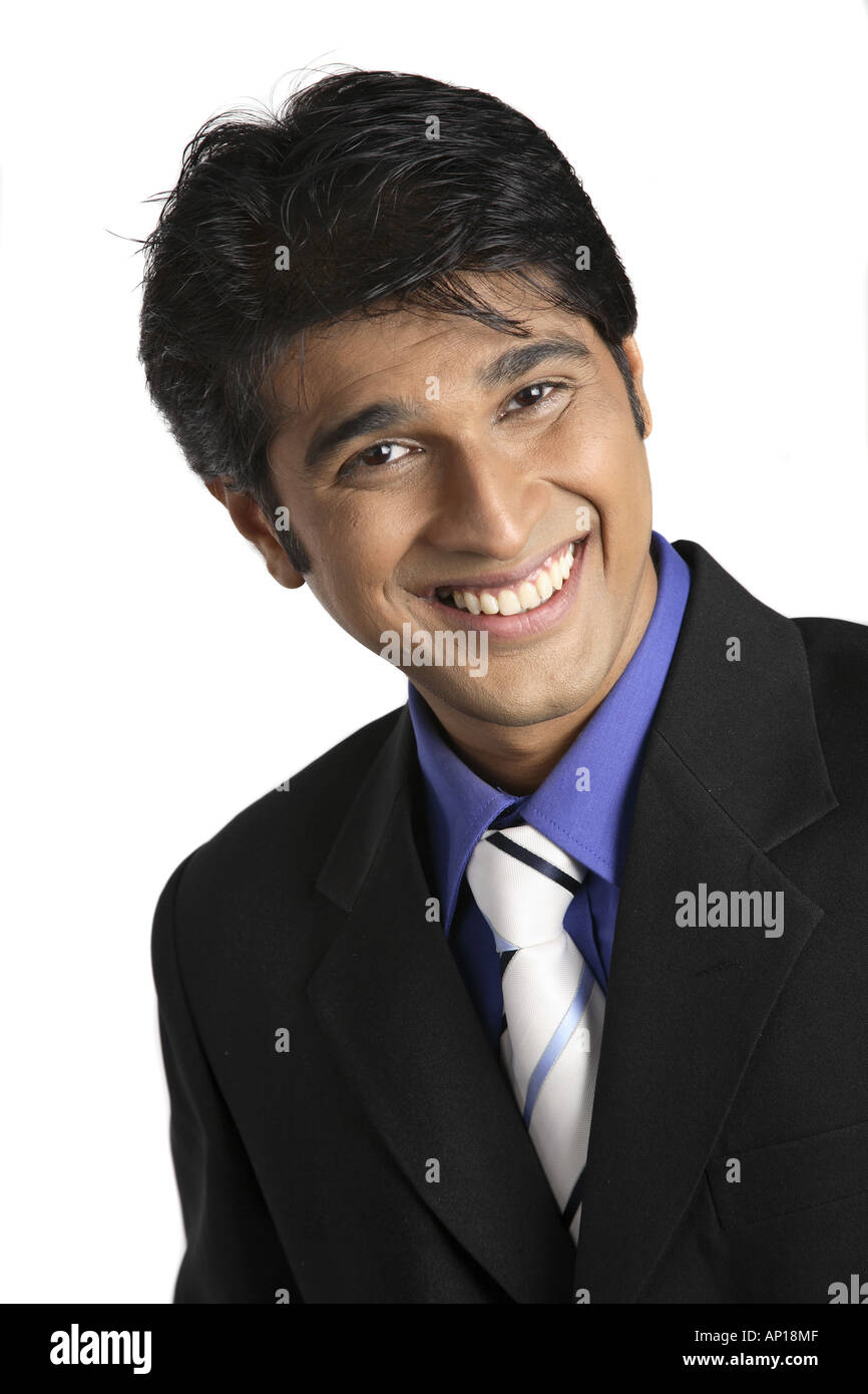 ANG200007 Smiling and looking into camera Stock Photo