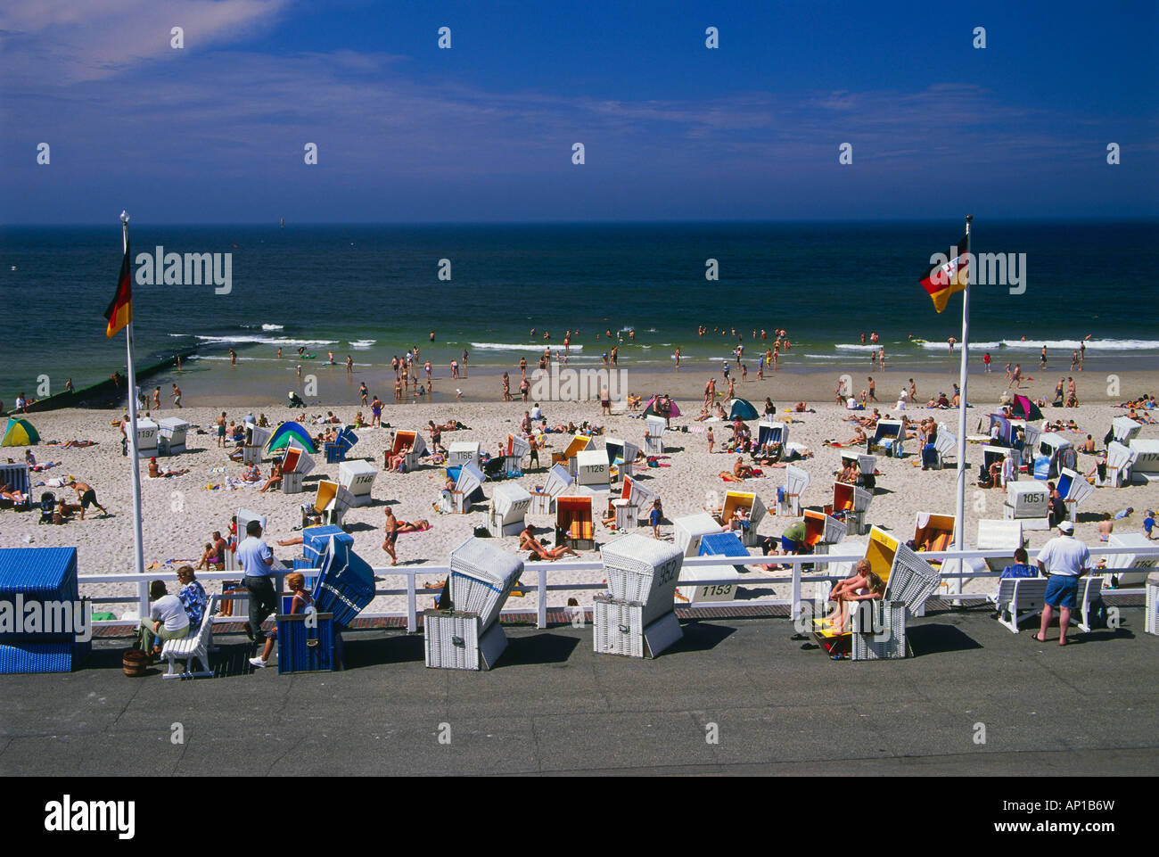 Beach, Westerland, Sylt Island, North Friesland, Schleswig-Holstein, Germany, Europe Stock Photo