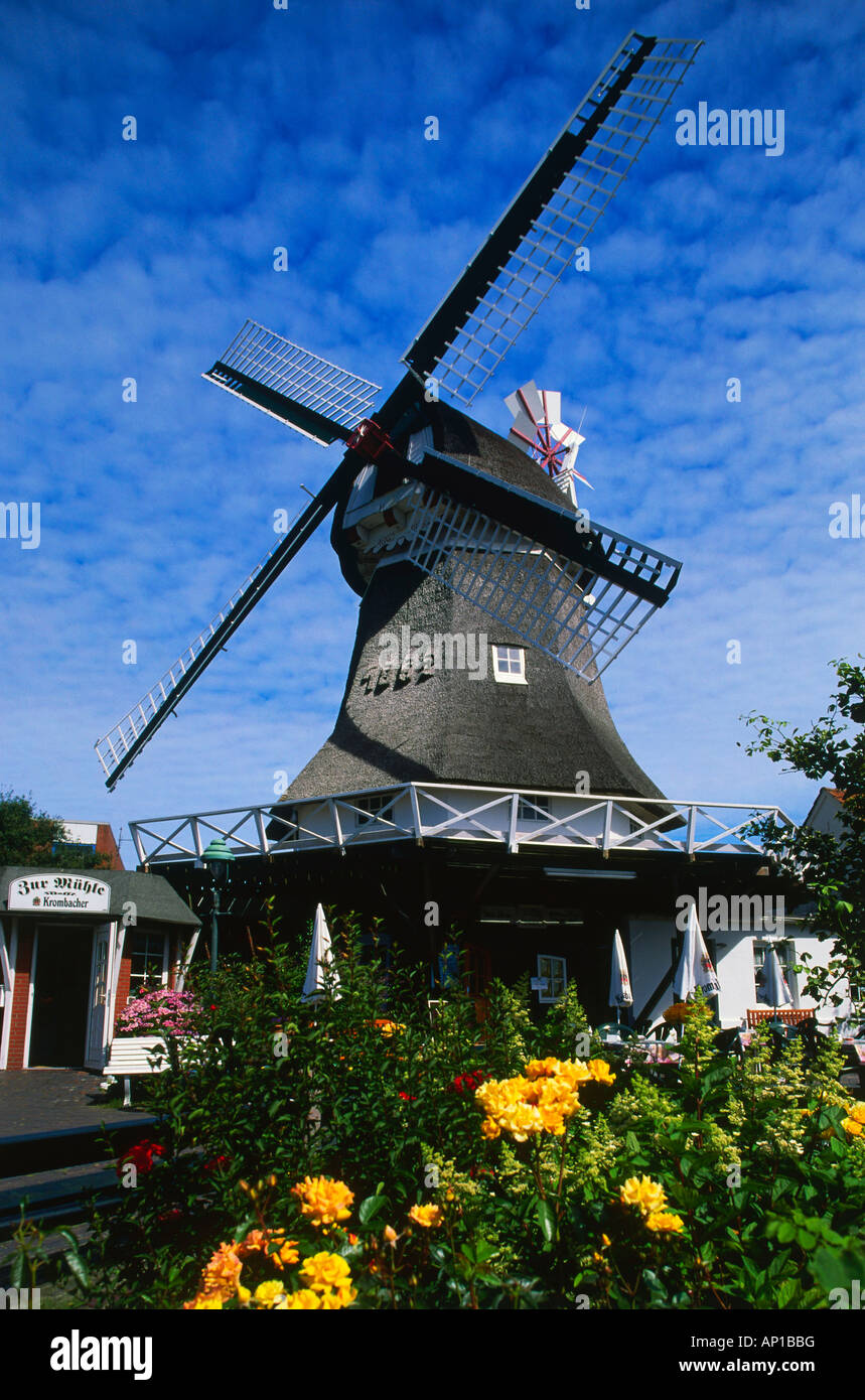 Windmill, Norderney Island, East Frisian Islands, Germany Stock Photo