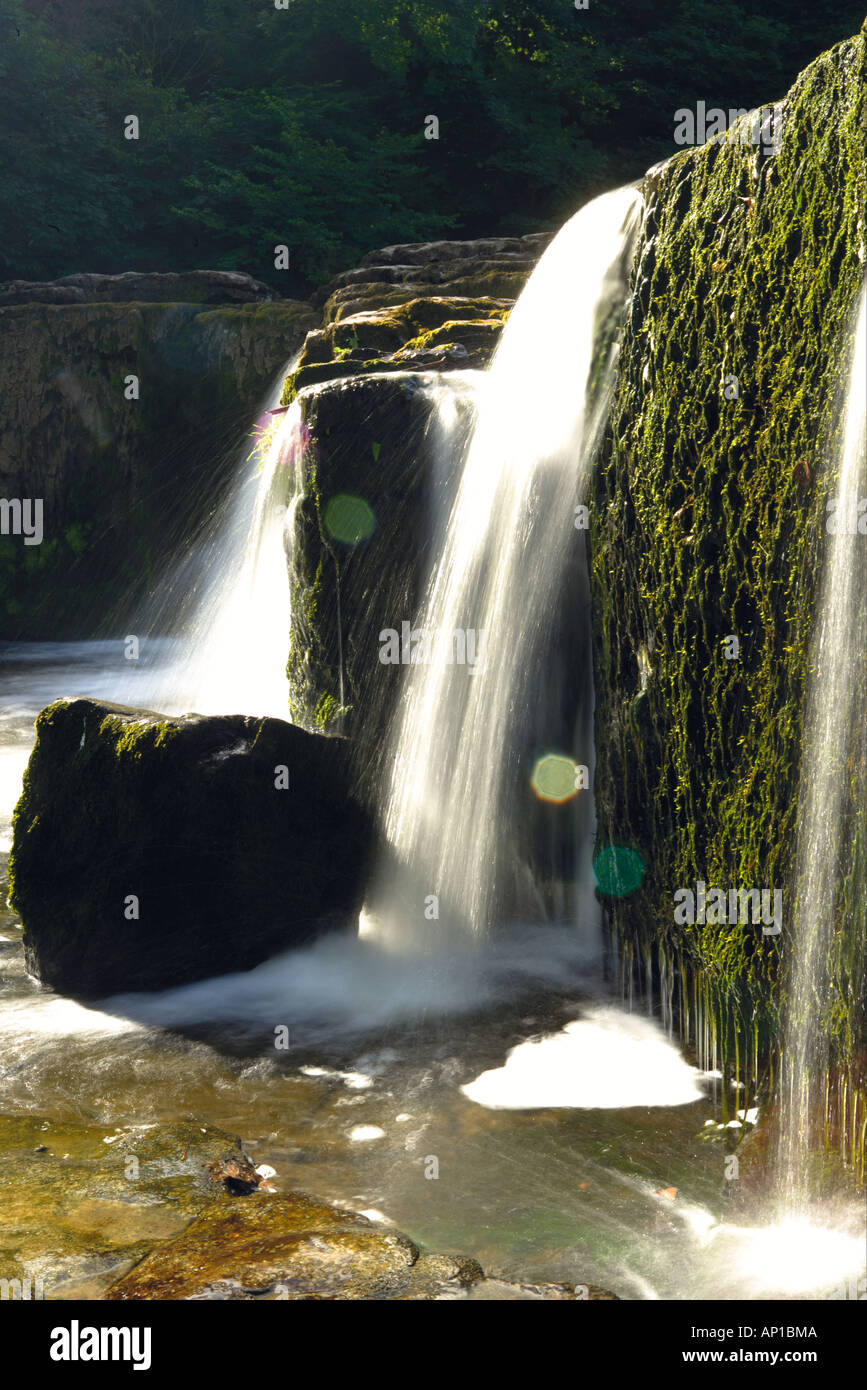 Low Water In July Aysgarth Falls Yorkshire Dales UK Stock Photo