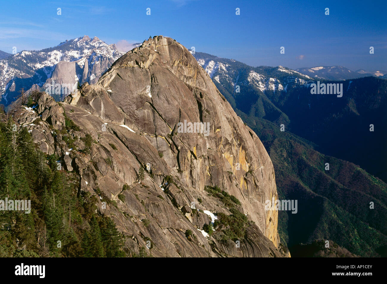 Moro Rock Monolith Sequoia National Park California USA Stock 