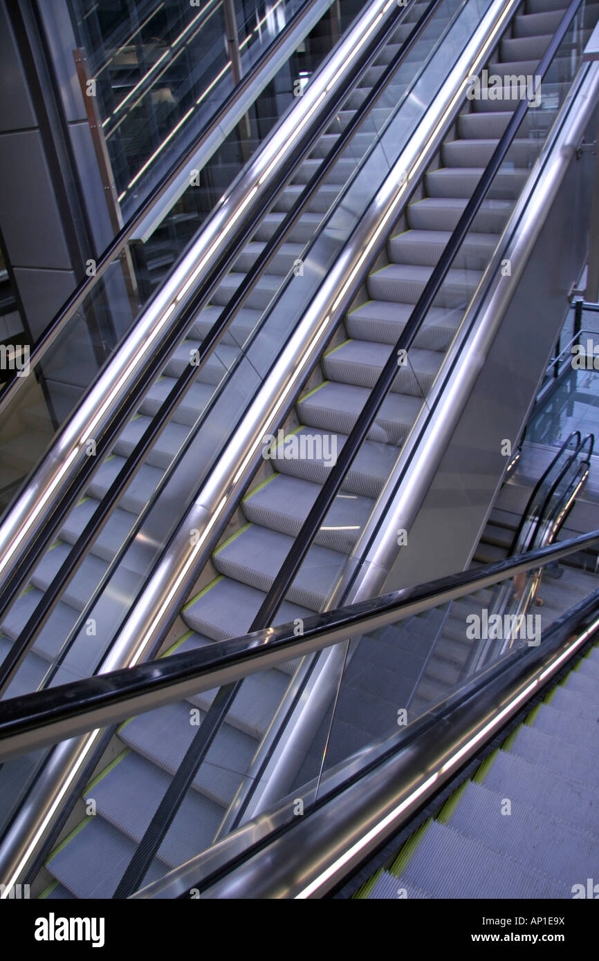 escalators in action Stock Photo