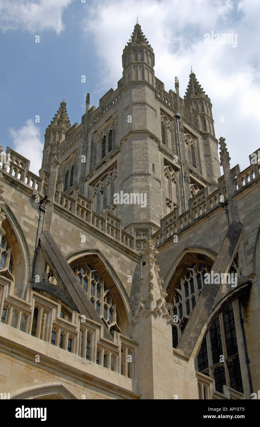 Detail of Bath Abbey England Stock Photo