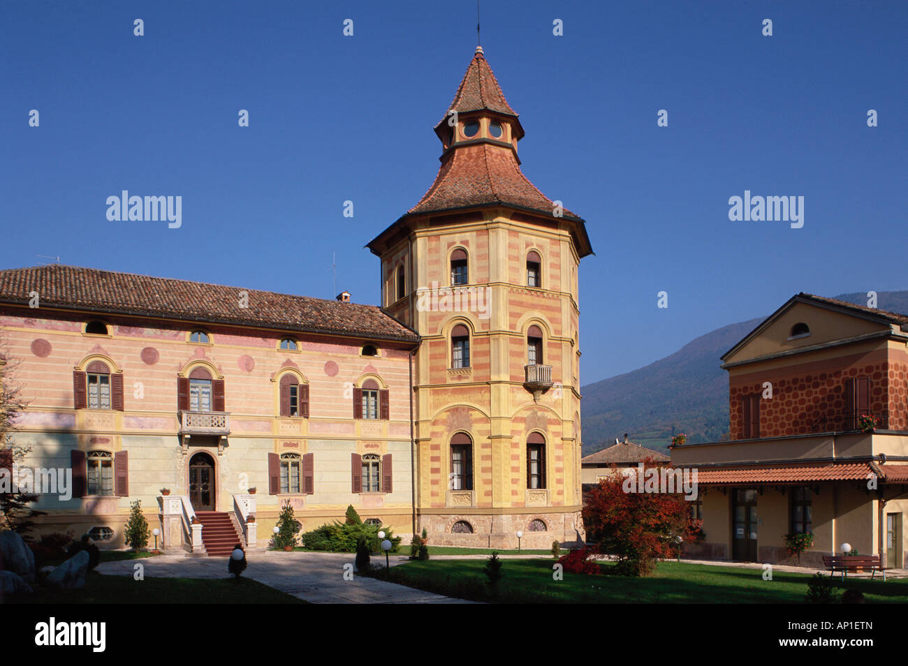 Villa Luti Hotel, Campo Lomaso, Trentino, Italy Stock Photo
