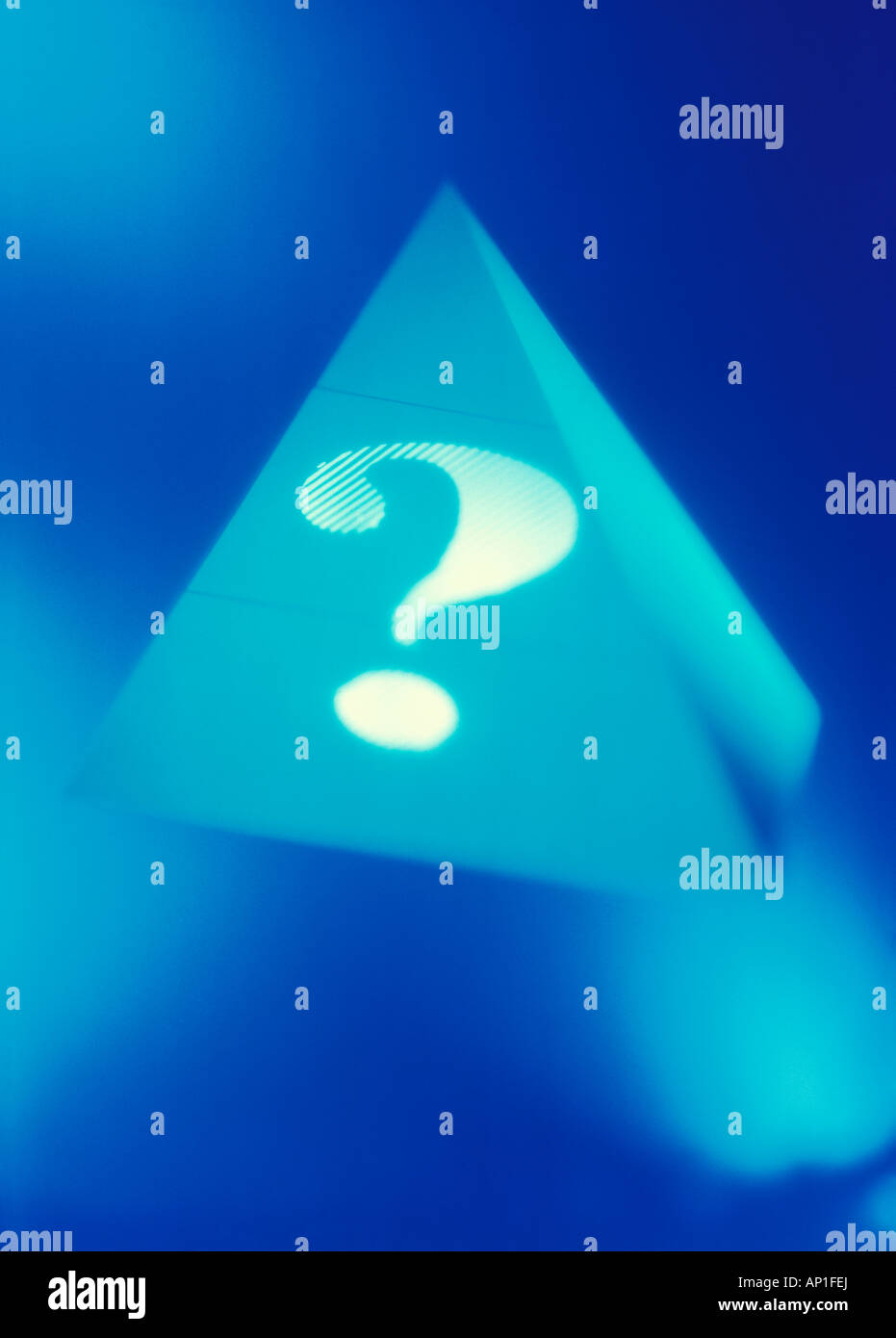 Pyramid with question mark Stock Photo - Alamy