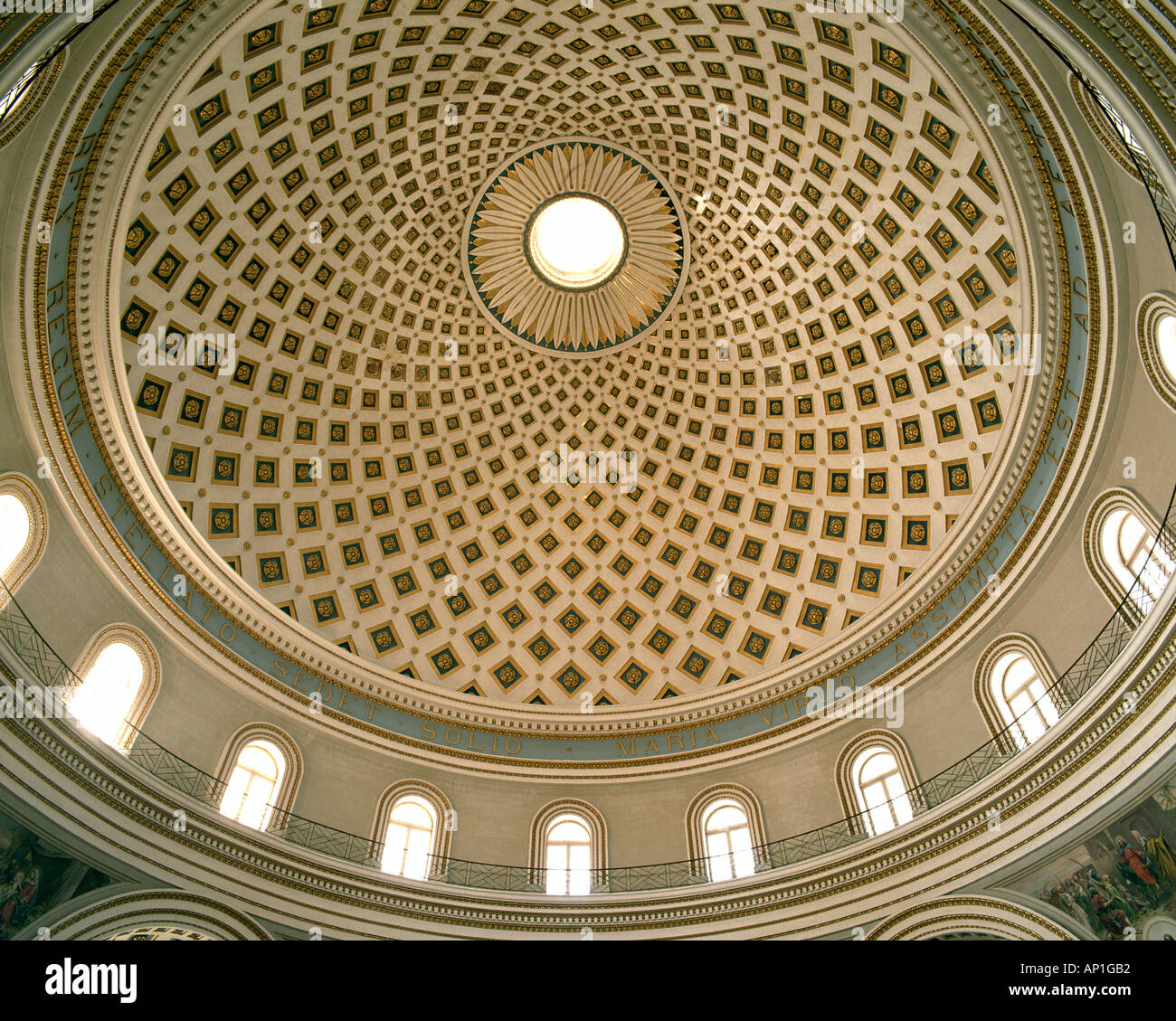 MT - MOSTA: Cathedral Interior Stock Photo