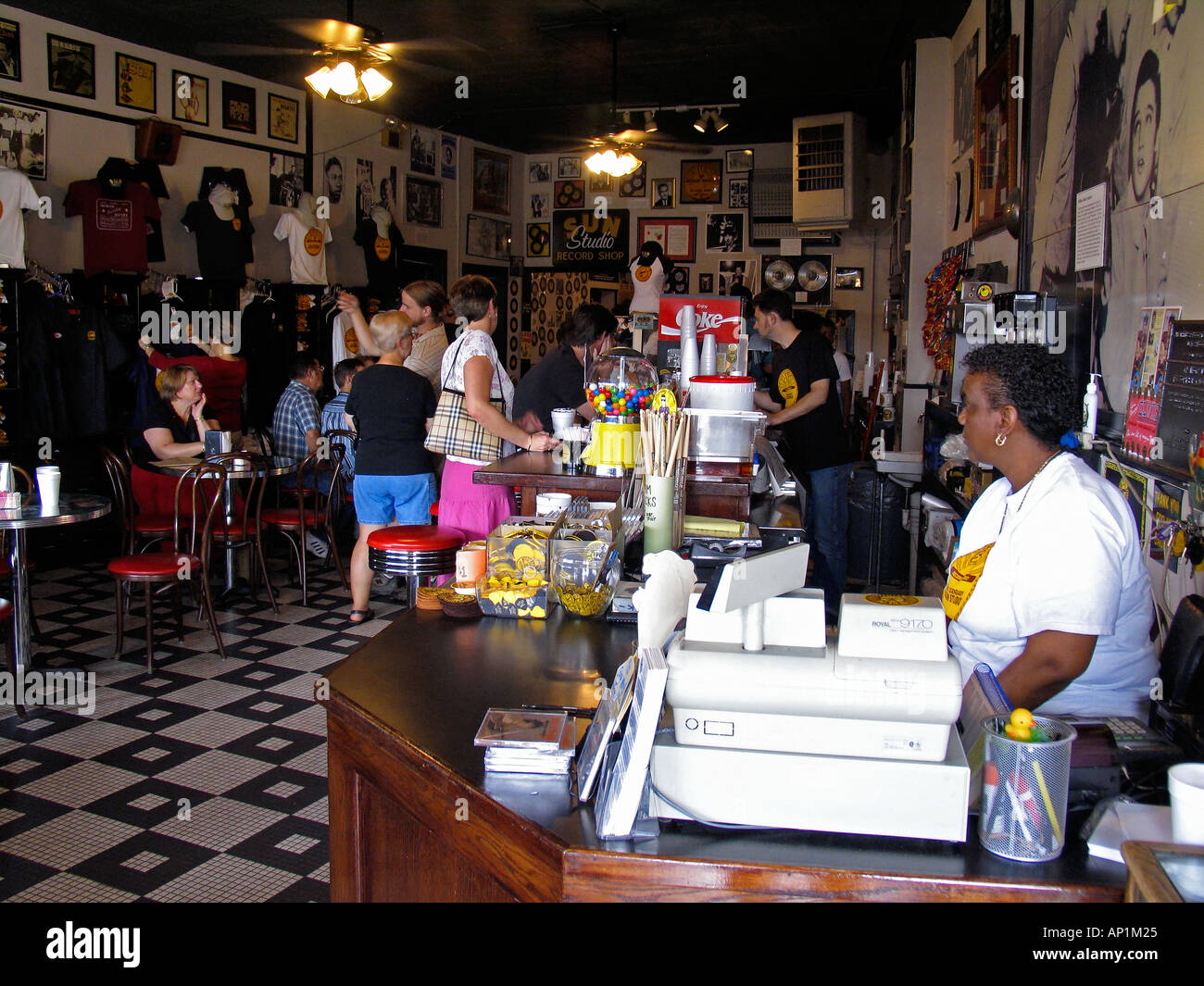 Sun Studio souvenir shop record store and soda fountain Memphis USA