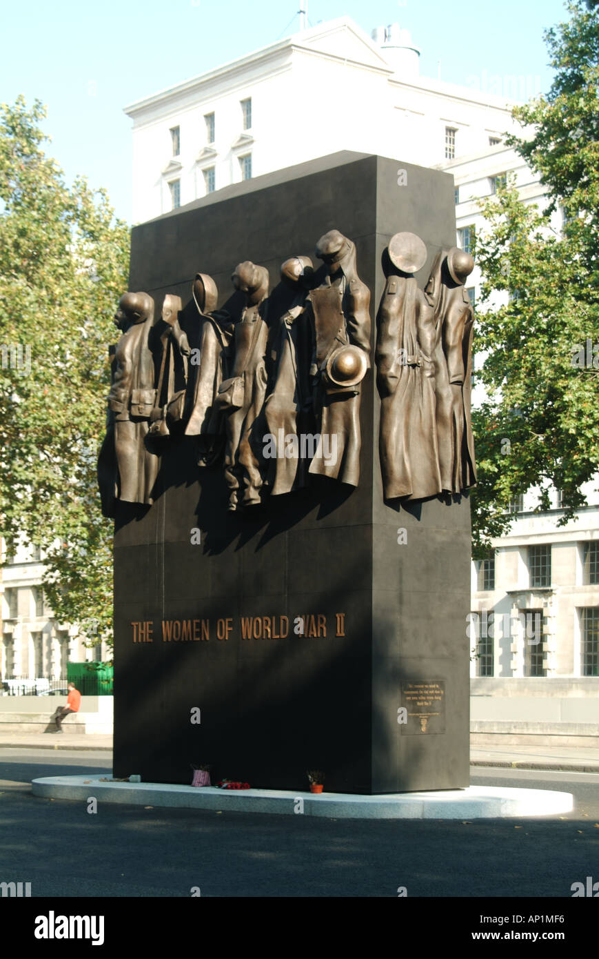 London Whitehall The Women of World War 2 two monument Stock Photo - Alamy