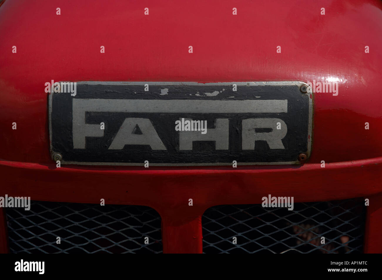 radiator badge of a Fahr tractor Stock Photo