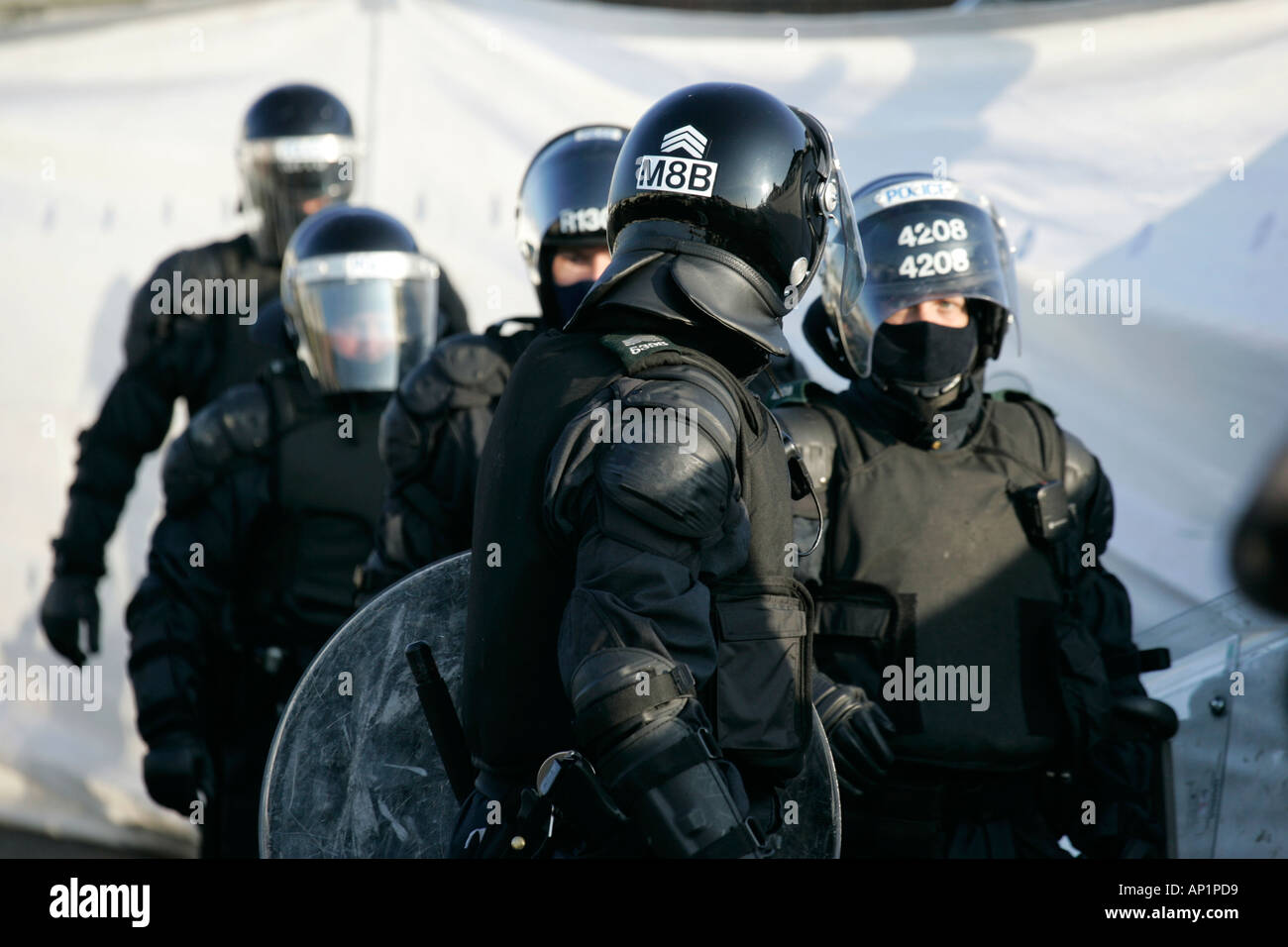 PSNI riot squad officers on crumlin road at ardoyne shops belfast 12th ...