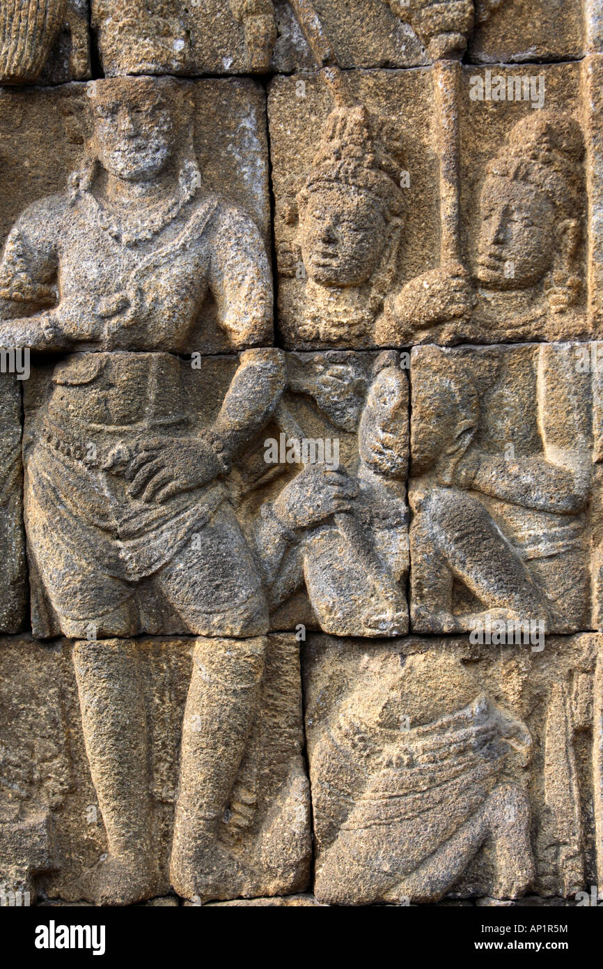 Buddhist sculpture Borobudur Java Indonesia Stock Photo - Alamy