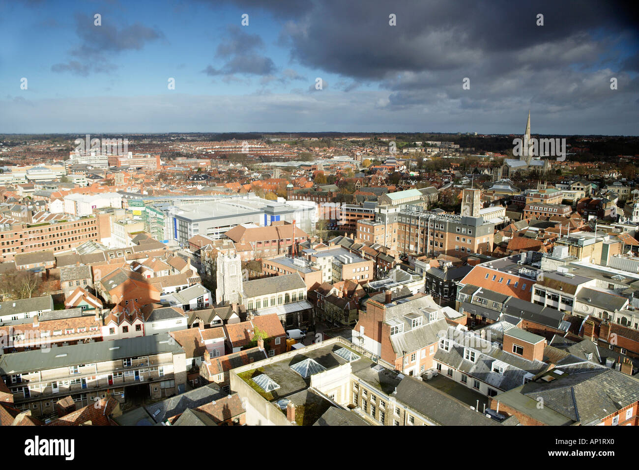Aerial view norwich city centre hires stock photography and images Alamy
