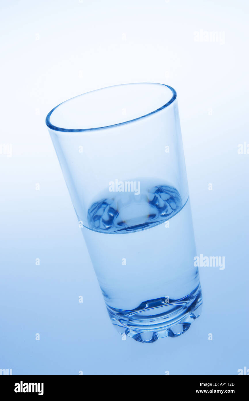 Glass Half Full Half Empty Stock Photo Alamy