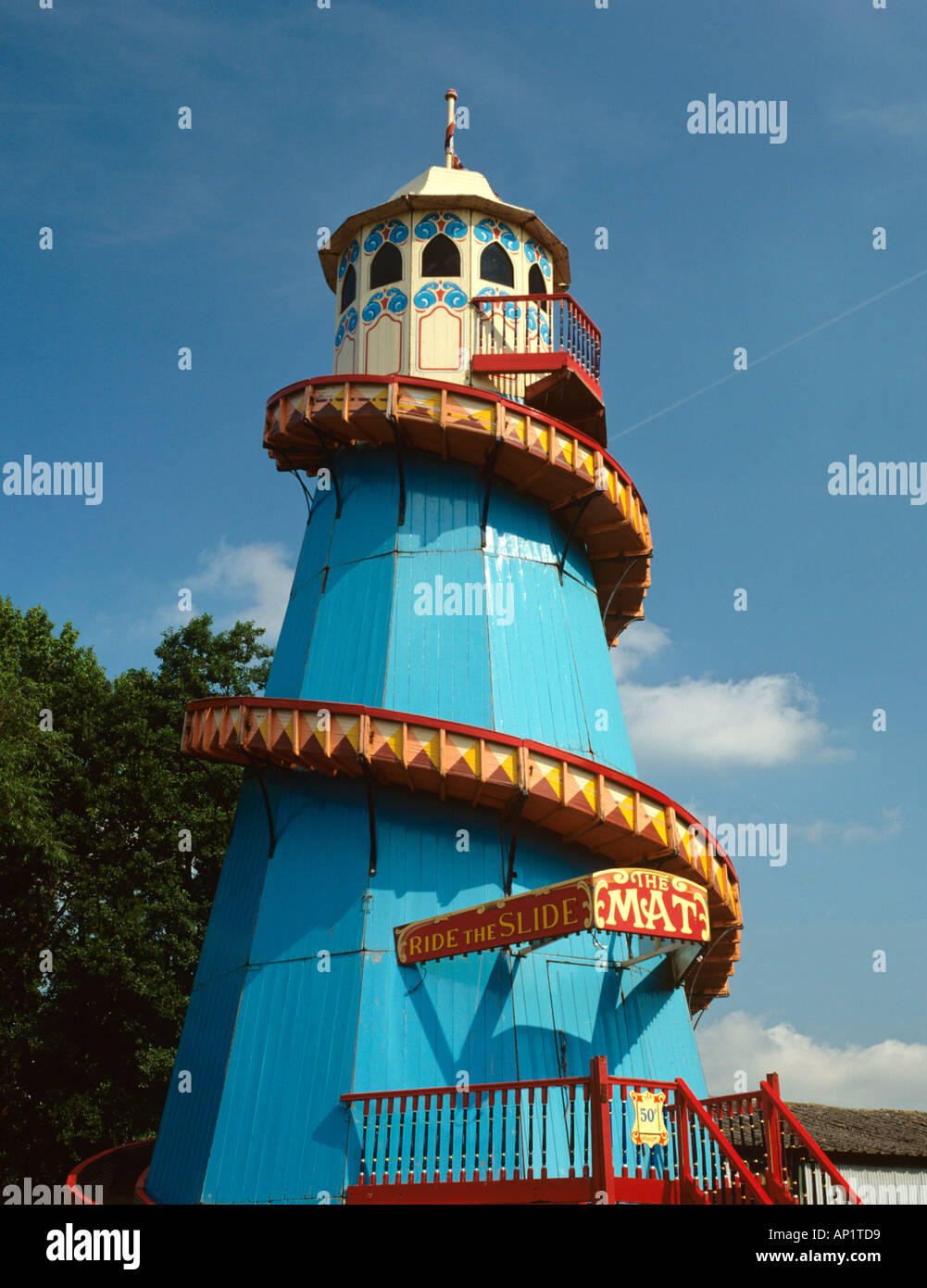 Cheshire Northwich Pickmere Lake Old Helter Skelter Stock Photo
