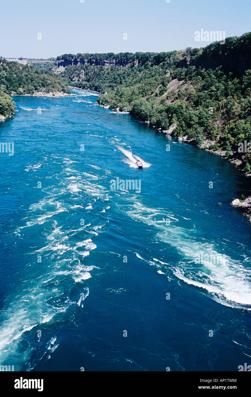 Whirlpool Jet speedboat on Niagara River, downstream from Niagara Falls
