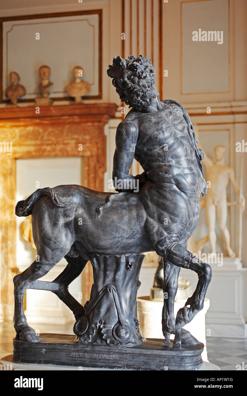 The old Centaur from Hadrian's Villa at Tivoli, Great Hall of the Capitoline Museum, Rome, Italy Stock Photo