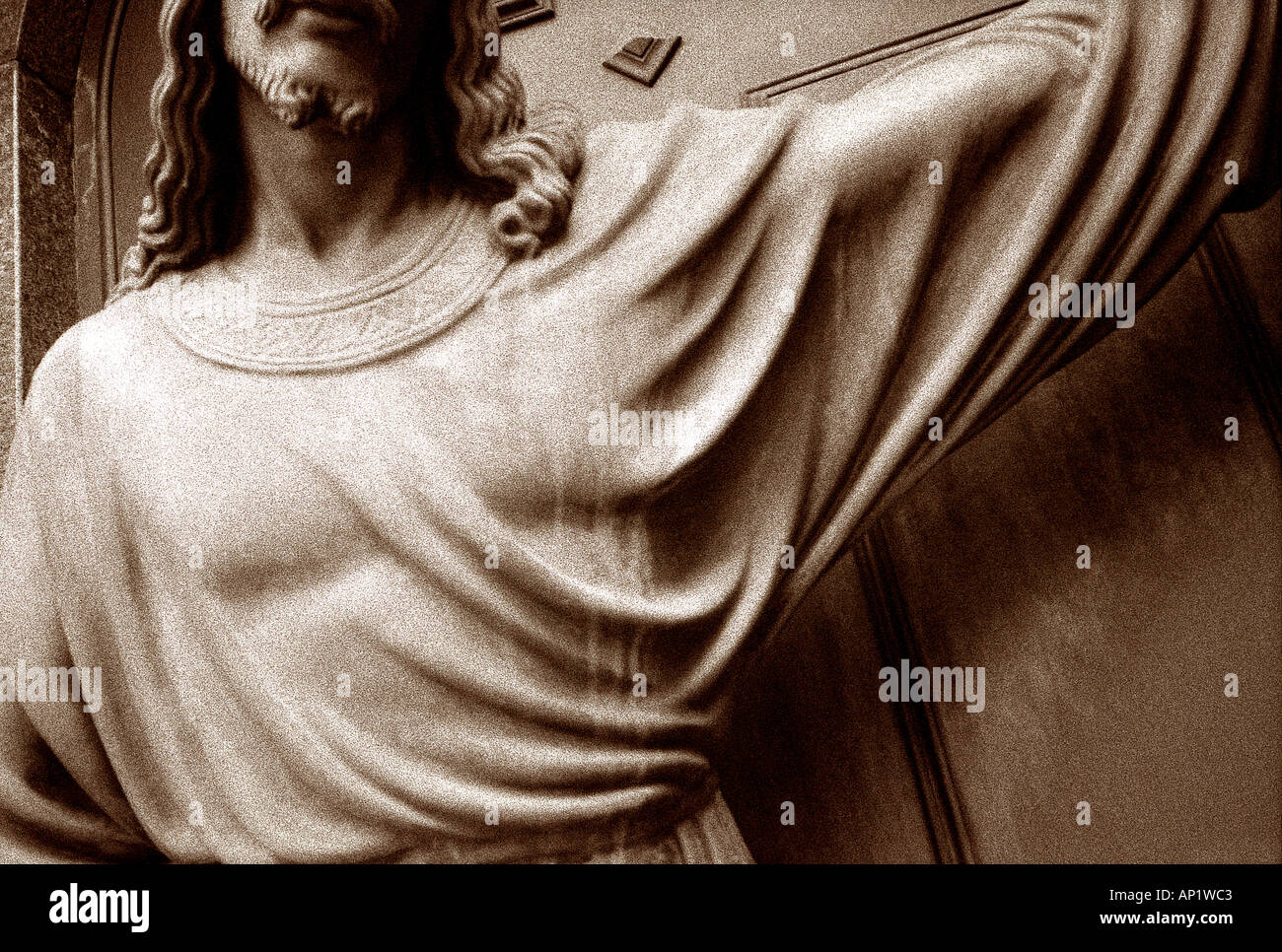 Jesus Christ Statue Recoleta Cemetery Buenos Aires Argentina Stock