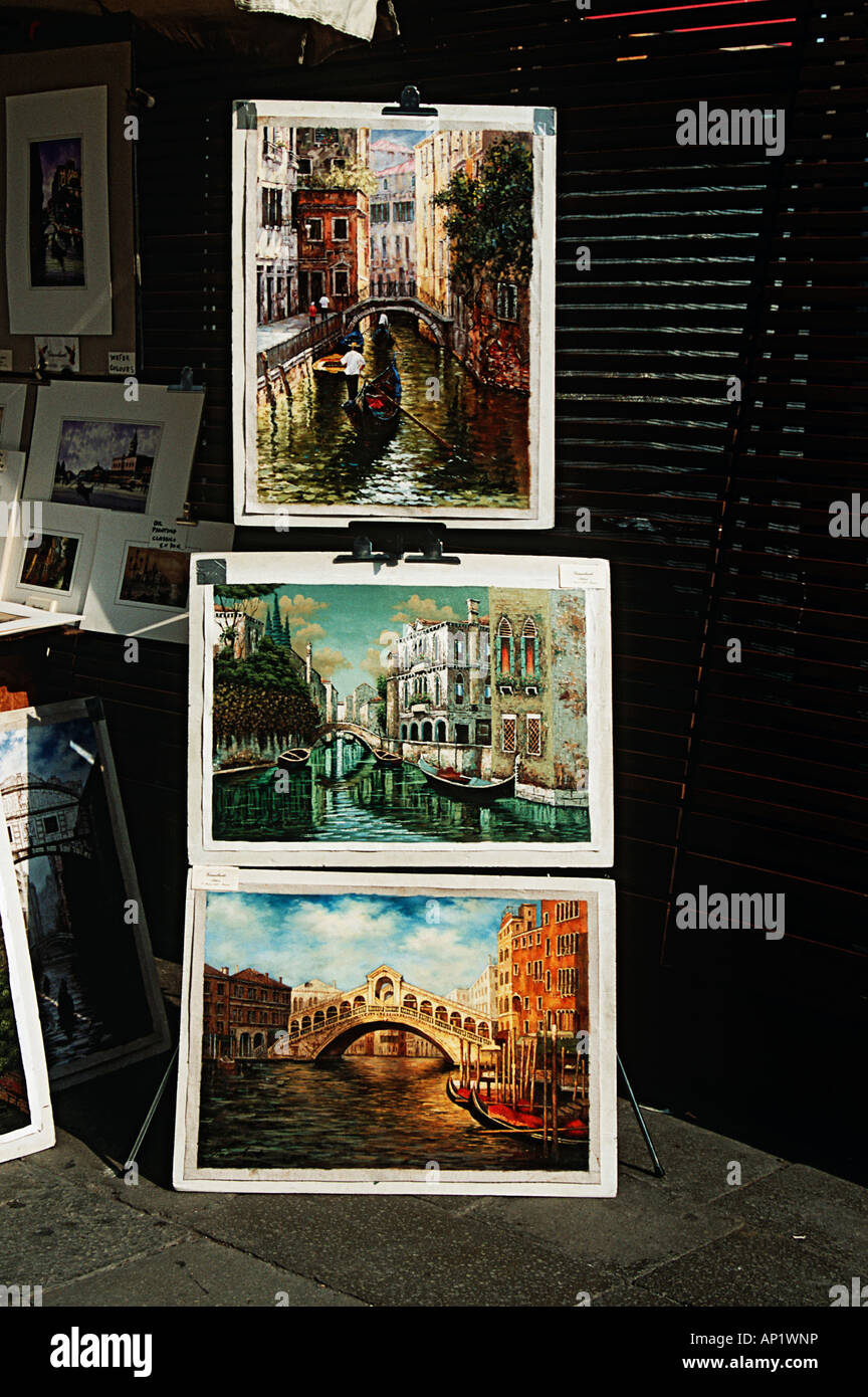 Paintings for sale, near Piazza San Marco, Saint Mark’s Square, Venice